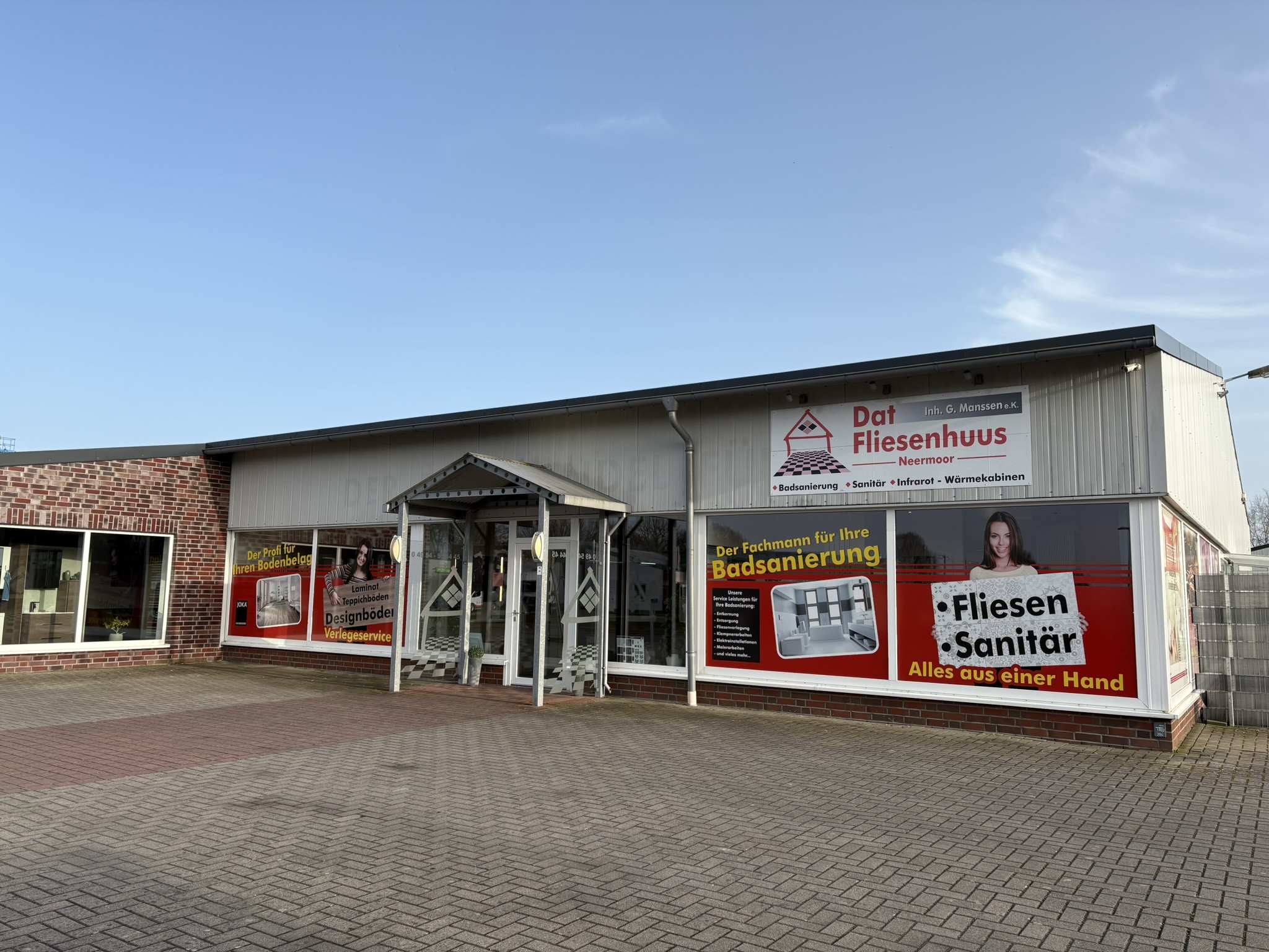 Außenansicht des Dat Fliesenhuus in Moormerland