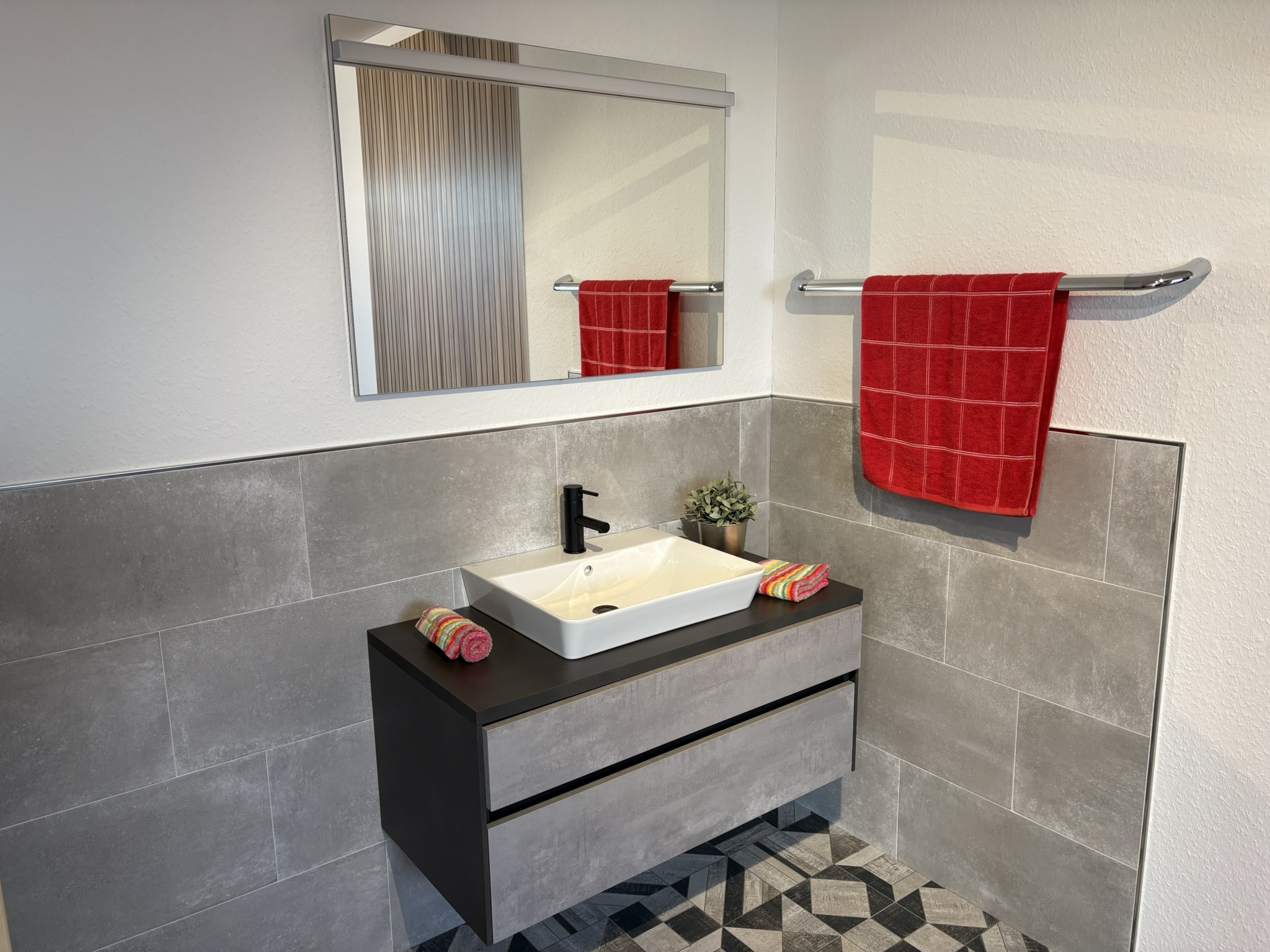 Symbolische Darstellung einer Badsanierung